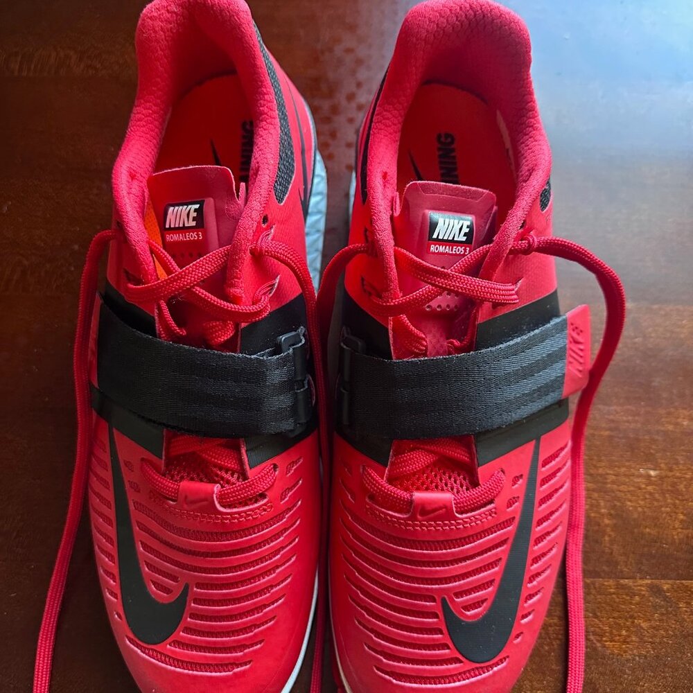 NIKE ROMALEOS 3 WEIGHTLIFTING SHOES Red/Black 852933-603 Size 7.5 *RARE* - Picture 4 of 5